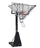 Juvecuns Basketball Shot Trainer, Portable Basketball Return Net System Compatible with Indoor and Outdoor Basketball Hoops with Rotating Return Chute