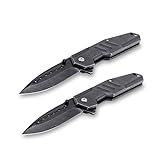 Lichamp Folding Pocket Knife Set for Men, 2-Pack Flip Knife Sharp Pocket Tactical Knife with Clip for Camping, Hunting, Hiking, Fishing, Indoor and Outdoor Activities