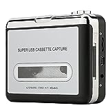 Reshow Cassette Player – Portable Tape Player Captures MP3 Audio Music via USB – Compatible with Laptops and Personal Computers – Convert Walkman Tape Cassettes to iPod Format