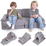 The Ultimate Modular Kids Play Couch - The Perfect Toddler Sofa For Hours of Fun Play Time Or Just Comfy Lounging - Boost Creativity And Easily Build Magical Forts And More In Your Playroom/Nursery