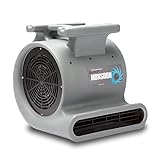 Soleaire Super Monsoon SA-SM-1HP-GY Air Mover Blower Fan Carpet Dryers for Professional Carpet Cleaner Janitoral Floor Dryer Services 1 HP CE Certified Water Damage Flood Restoration, Gray