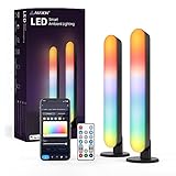 Smart LED Light Bars 2 PCS, Light Bar Dimmable Color Changing with Music Sync, Ambient Lighting Compatible with Alexa and Google Assistant, Gaming Lights with WiFi APP