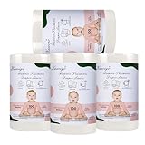 Kawigo Diaper Liners 4 Rolls for Baby Cloth Diaper Disposable Natural Soft Rayon Made from Bamboo Unscented Compostable Fragrance Free Chlorine Free 11.8 x 7.1in