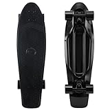 KMX Skateboard 22 and 27 Inch, Classic Cruiser Skateboard for Beginners and Advanced Skaters, Mini Cruiser Board for Boys, Girls, Kids, Students, Adults, Teens Penny Board(27 Black)