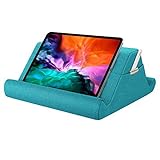 MoKo Tablet Pillow Holder, Pillow for iPad Multi-Angle Soft Tablet Stand Up to 12.9' for Xmas Gift, eReader, Fit with iPad 9, iPad Mini 6,iPad 10th, iPad Pro 11/12.9 2022,Galaxy Tab S9/S9+,Sea Blue