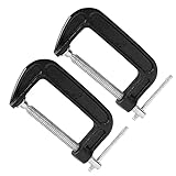 4 Inch C-Clamp Set, Heavy Duty Steel C Clamp Industrial Strength C Clamps for Woodworking, Welding, and Building(2PCs)