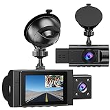 Dual Dash Cam Front and Inside FHD 1080P Dashcams for Cars with Infrared Night Vision Car Camera Driving Recorder 24H Park Monitor Motion Detection G-Sensor for Taxi Uber