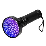 Whaply Black Light UV Flashlight, 100 LED Blacklight Flashlights 395 nM Pet Urine Detector for Cat Urine, Stains, Bed Bug, Batteries not Included (100 LED)