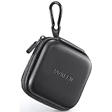 UGREEN Earphone Case, Waterproof Headphone Case Compatible with AirPods Pro Earbud Case and JLab Earbuds with Stainless Steel Carabiner, for Headphones, Earbuds, SD Memory Card, Camera Chips, Black
