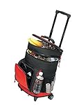 Eunicole Travel5.0 Deluxe Ripstop Beach Travel Rolling Cooler with Wheels, RED