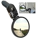 Hafny Bar End Bike / Bicycle Mirror, Stainless Steel Lens , Safe Adjustable Rearview Cycle / E-bike Mirror, HF-MR083 (Black 62mm)