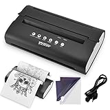 Sacnahe Tattoo Transfer Stencil Machine Copier Printer With 20pcs Free Transfer Paper Thermal Tattoo Kit Copier Printer Black (New Update Version)