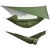 G4Free Large Camping Hammock with Mosquito Net and Rain Fly- 2 Person Portable Hammock with Bug Net and Tent Tarp, Hammock Tent for Outdoor Hiking Camping Backpacking Travel