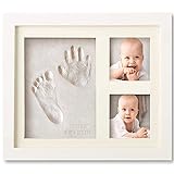 Bubzi Co Baby Footprint Kit, Baby Foot and Hand Print Kit, Baby Keepsake Frame, Nursery Pictures Frames, Hand Print Mold Kit, New Mom Gifts, Baby Newborn Essentials Must Haves, Baby Shower Gifts