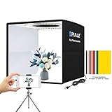 PULUZ Photo Studio Light Box, Photo Shooting Tent kit, Portable Folding Photography Light Tent with CRI 95 LED Light Colored Backgrounds for Small Size Products