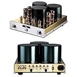 YAQIN MC-10T Vacuum Tube Push Pull Integrated Amplifier, HiFi Lamp AMP Preamplifier Power Amplifier, SRPP Circuit, 110V/220V, 40Wx2 Output,with EL34B, 12AX7B, 12AU7 Tube