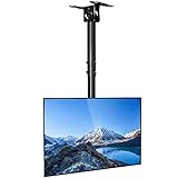 Everstone Ceiling TV Mount, Swivel and Tilting Bracket Fits Most 28 to 55' LED LCD and Plasma Flat Screen and Curved TVs, Up to 66 lbs, Max VESA 400x400mm