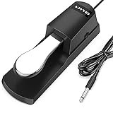 Sovvid Sustain Pedal for Keyboard, Universal Sustain Pedal with 1/4'' Classic Straight Input Plug, Piano Foot Pedal for Electronic Keyboards, MIDI Keyboards, Digital Pianos, Yamaha, Roland, Korg