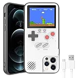 VKSG Retro Gameboy iPhone 11 Pro Max Case - 3D Console with 36 Classic Games, Full Color Display, Shockproof (White)