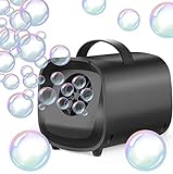 Bubble Machine,Automatic Bubble Blower with 9500+ Bubbles Per Minute,Portable Bubble Maker Operated by Plugin or Batteries,Bubble Machine for Kids and Toddler with 2 Speed Levels, Bubble Toys
