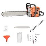 20 Inch Gas Powered Chain Saw, CDI 58CC 2-Stroke Engine High Power Chain Saw for Tree Pruning, Yard Cleanups and Firewood Cutting 20Inch