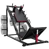 GMWD Leg Press Hack Squat Machine Combo, Leg Exercise Machine with Linear Bearing, Lower Body Special with Weight Storage for Quads, Hamstring, Glutes, Calves, Heavy Duty Home Gym Leg Day Equipment