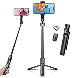 Premium Selfie Stick Tripod with Remote - ASHINER 40 Inch Portable and Adjustable Mobile Phone Tripod Stand for Photography, Filming, Vlogging, and Live Streaming, Compatible with iPhone and Android