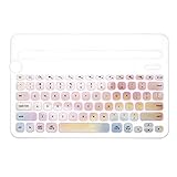WYGCH- Ultra Thin Silicone Keyboard Cover Compatible with Logitech K480 Bluetooth Multi-Device Keyboard Protcetive Skin-Pink Ink