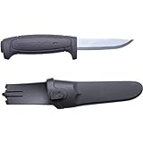 Morakniv Craftline Basic 511 Fixed-Blade Knife with High Carbon Steel Blade and Combi-Sheath, 3.6 Inch