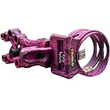 TruGlo Carbon Xtreme 5-Pin Highly-Visible Left-Hand Convertible Durable Ultra-Lightweight Carbon Composite Archery Bow Sight, Pink Camo