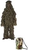 Modern Warrior Woodland and Forest Design Ghillie Suit, 3-Piece, One Size Fits Most Adults, Ghillie-Standard