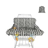 Shopping cart Cover for Baby, high Chair Cover with Detachable Storage Bag, Black