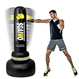 Punching Bag with Stand Adult - 69' Freestanding Men Heavy Standing Boxing Equipment Inflatable Kickboxing Bag for Training MMA Muay Thai Fitness