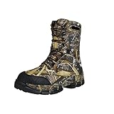 R RUNFUN Men's Lightweight Hunting Boots，Waterproof Insulated Anti Slip Winter Boots, Camo Lace Up Durable Outdoor Hunting Shoes for Farming Fishing Gardening Hiking