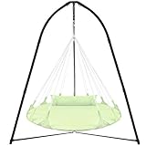 Sorbus Tripod Hanging Chair Stand- Heavy Duty Steel Sensory Swing Weather & Rust Resistant- Adjustable Portable Hammock Stand 330lbs for Tree,Lounger,Saucer,Air Porch,Indoor/Outdoor,Patio