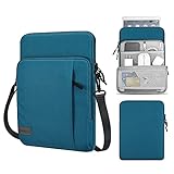 MoKo Laptop Sleeve Bag for 13.3-14 Inch, Notebook Carrying Case with Pocket Fits MacBook Pro M2 14' /13' M2/M1 Pro/M1 Max 14.2 2023-2021/Air 13.6' M2 2022, Surface Pro 9/8 13', Peacock Blue