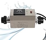 12000BTU/Hr Mini Swimming Pool Heater Built-in Circulating Water Pump Control System, 3KW Electric Pool Heater for Above Ground Pools, SPA Pools and Bathtubs, 240V 50-60Hz, Up to 2000 Gallons