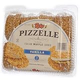 Reko Pizzelle Authentic Italian Style Waffle Cookie, Vanilla, 16 Ounce (Pack of 1)
