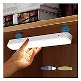 AKSDA LED Closet Light, Dimmable Under Cabinet Wireless Stick on Lights, Magnetic Night Light Bar with Rechargeable Battery, Under Counter Light for Kitchen Cabinet Stairs Hallway Sink