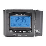 AcuRite 13239A1 Atomic Projection Clock with Indoor Temperature Gray, 0.9