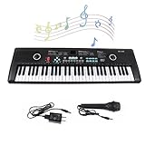 61 key piano keyboard, Electronic Digital Piano with Built-In Speaker Microphone, Portable Keyboard Gift Teaching for Beginners，electric piano for kids, Birthday Gift for Children
