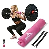 Barbell Squat Pad Hip Thrust Pad for Women & men Back Squat Neck Pad Bar Protector for Gym Squats Lunges Thruster and Weight Lifting Safety Foam Barbell Cushion Pad for 1 inch and Olympic Bars Pink