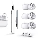 Pohgelan Compatible with AirPods Pro 2nd/1st Generation Replacement Ear Tips,with Noise Reduction Hole & Built-in dust Guard Screen,for USB-C Charging Case with Cleaner kit -3 Sizes (S/M/L)-Whiite