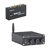 Fosi Audio BT20A Bluetooth 5.0 Stereo Audio 2 Channel Amplifier Receiver and Box X1 MM Phono Preamplifier