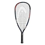HEAD MX Fire 190 Beginners Racquetball Racket - Pre-Strung Head Light Balance Racquet,Navy/Orange