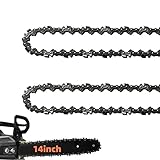 2 Pack 14 Inch Chainsaw Chain 52 Drive Links, 050' Gauge, 3/8' LP pitch, 14-Inch Replacement Chainsaw Chains Low-Kickback Fits Craftsman, Echo, Poulan, Ryobi, Worx 14 inch Chainsaw Chains
