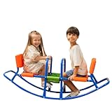Kids Teeter Totter Outdoor Seesaw: Play - Children, Boys, Girls, Kid, Youth Ride ON Toy Living Room, Lawn, Backyard, Playground Gifts, Party Ages 3 4 5 6 Rocking HIGH Chair