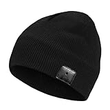BORAYDA Bluetooth Beanie, HD Stereo, Built-in Mic, Men's/Women's Christmas Electronic Gifts (Black) …