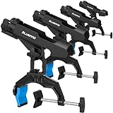 PLUSINNO 4 Pack Fishing Rod Holders for Boat, Upgraded Fishing Rod Holder with Enlarge Clamp, Innovative Dual-V Shaped Design, Fit Round/Square Tube Boat Fishing, Fishing Gear, Fishing Gifts for Men