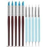 Yagugu Silicone Clay Sculpting Tool - 10Pcs Modeling Dotting Tool for Pottery Craft, Rock, Nail, Blending, Drawing